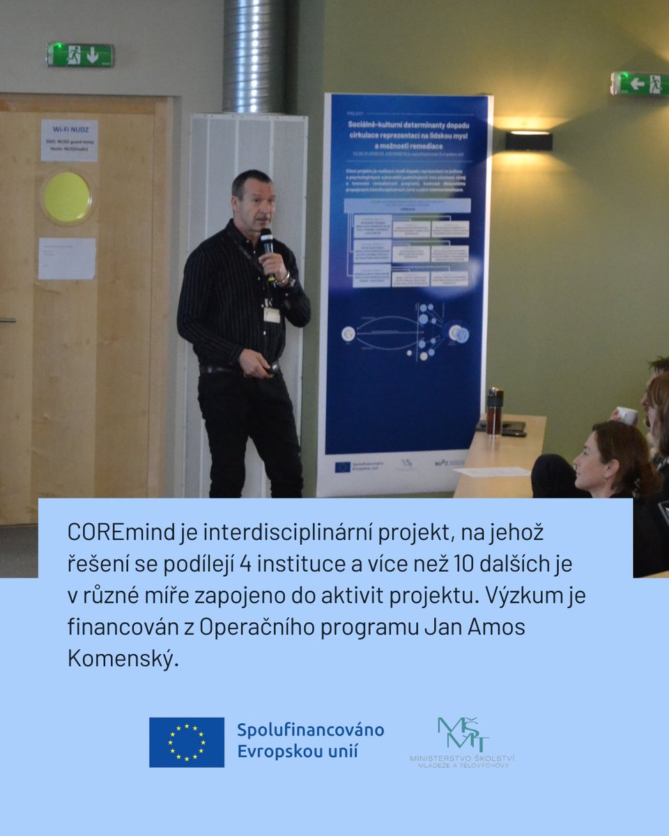🧵 Jak ovlivňují dezinformace, krize nebo polarizace naši mysl? I to bude zkoumat nový výzkumný projekt COREmind  (CZ.02.01.01/00/23_025/0008715), který jsme v NUDZ oficiálně odstartovali kick-off setkáním s více než 50 odborníky z celé ČR.

1/3
