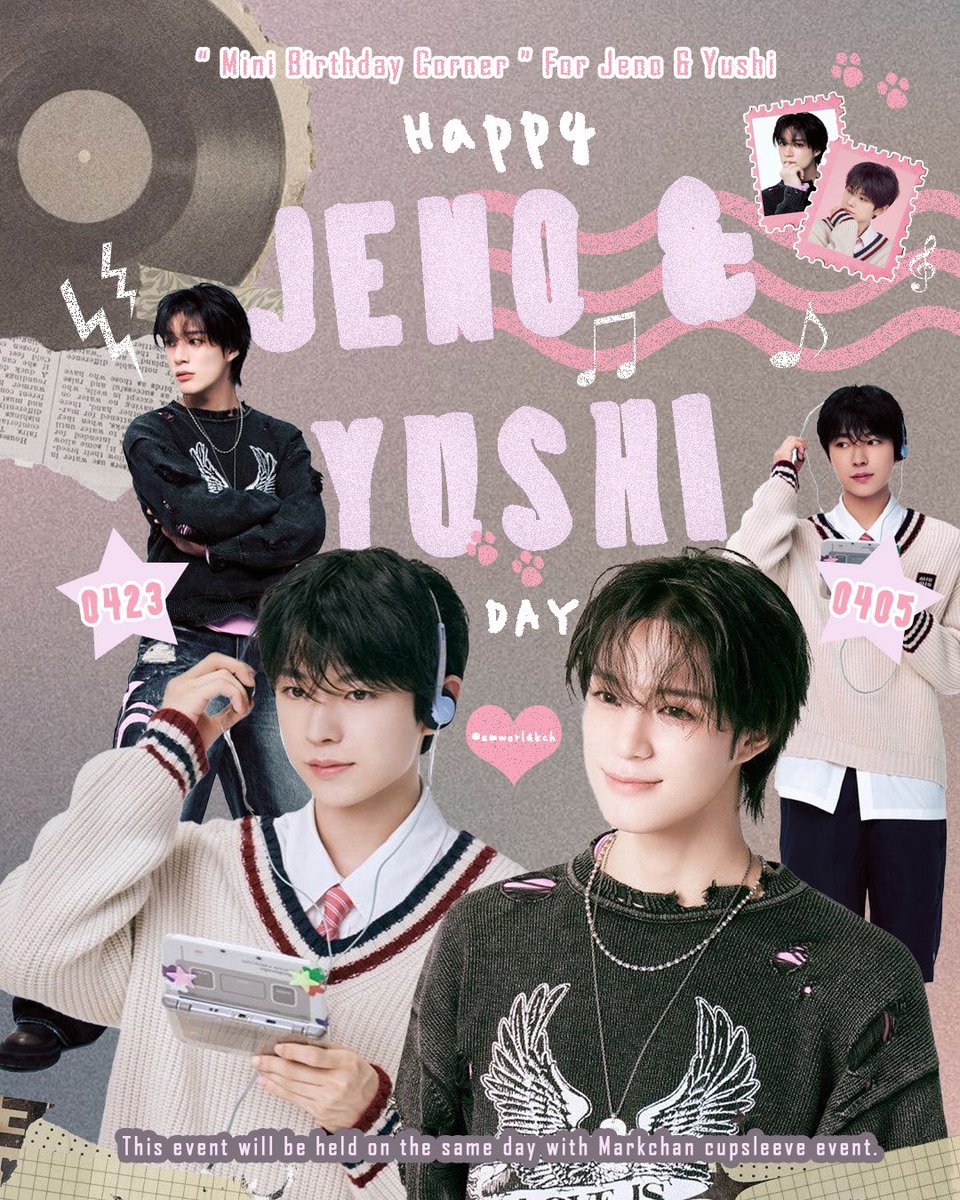 onmahaevenly's tweet photo. 𝓜𝓲𝓷𝓲 𝓑𝓲𝓻𝓽𝓱𝓭𝓪𝔂 𝓔𝓿𝓮𝓷𝓽 𝓕𝓸𝓻 𝓙𝓮𝓷𝓸 𝓪𝓷𝓭 𝓨𝓾𝓼𝓱𝓲🐶⭐️

⚠️This event will be held on the same day with Markchan Cupsleeve Event 🫶🏻
⏳Date：27/04/2025
🕕Time：12:00-18:00
📍Venue：Daydream cafe @ The Podium Kuching,Sarawak

#NCT #NCTDREAM #JENO #NCTWISH #YUSHI https://t.co/7xQomu0lC5