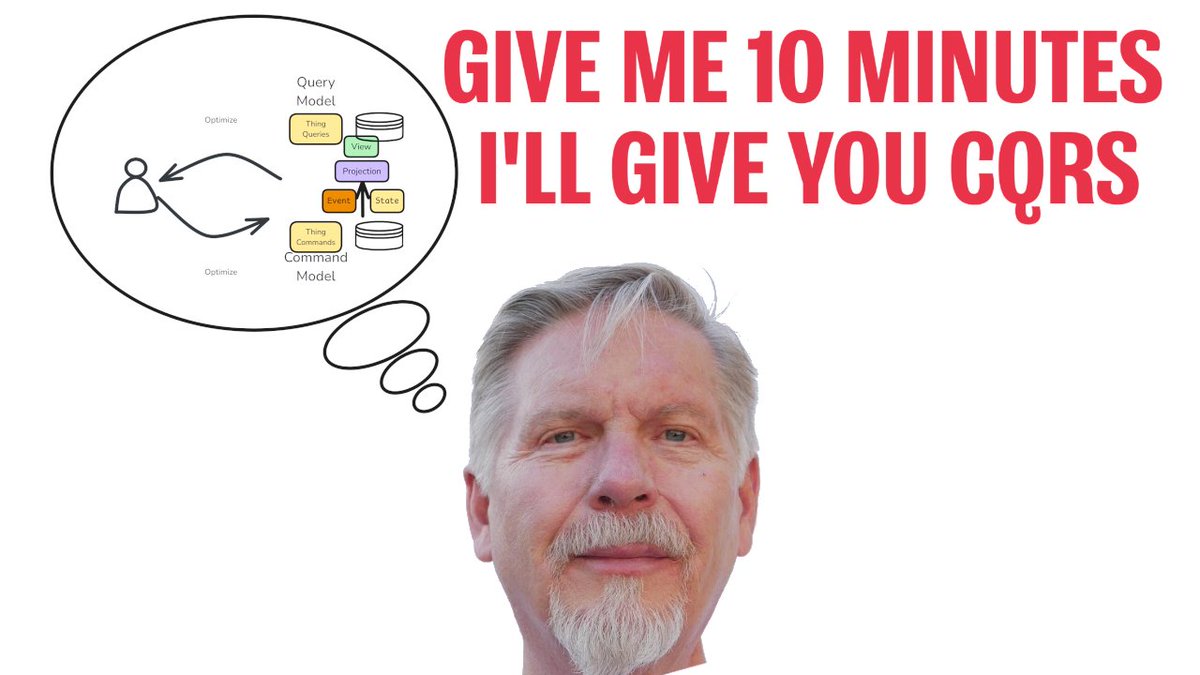 A new #DesignAccelerator tutorial just dropped: "Really Simple CQRS"

Give me 10 minutes. I'll give you CQRS.

Please Like! ❤️ and Subscribe! 🔔 Thank you!

youtu.be/_pjqhwYR1Kc