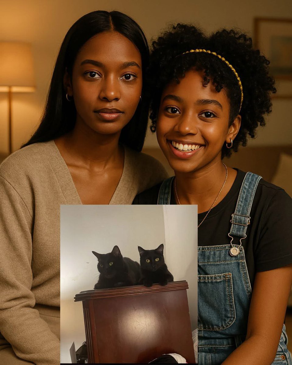 CrayRae's tweet photo. I’m currently stuck in hospital and the thing bringing me the most joy is this group where Black people are asking AI to turn their cats into humans. Here are some of the best results… https://t.co/x4B91Hdmkf