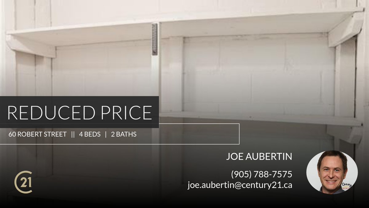 joeaubertin's tweet photo. 📍 Reduced Price 📍 This recently reduced home at 60 Robert Street in Welland won't last long, so, don't wait to set up a showing! Reach out here or at (905) 788-7575 for more information!

Joe Aubertin
Sales Representative 
Cent... https://t.co/hg6A9W1Alz https://t.co/7caqThrPMV