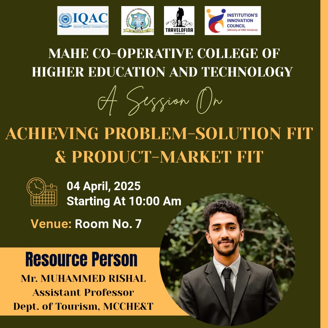 co_mahe's tweet image. 🚀✨ Seminar Recap: Achieving Problem-Solution Fit and Product-Market Fit ✨🚀

Our recent seminar on Achieving Problem-Solution Fit and Product-Market Fit was an incredible journey into the world of startups and innovation! 🌟

#Entrepreneurship #ProblemSolutionFit
