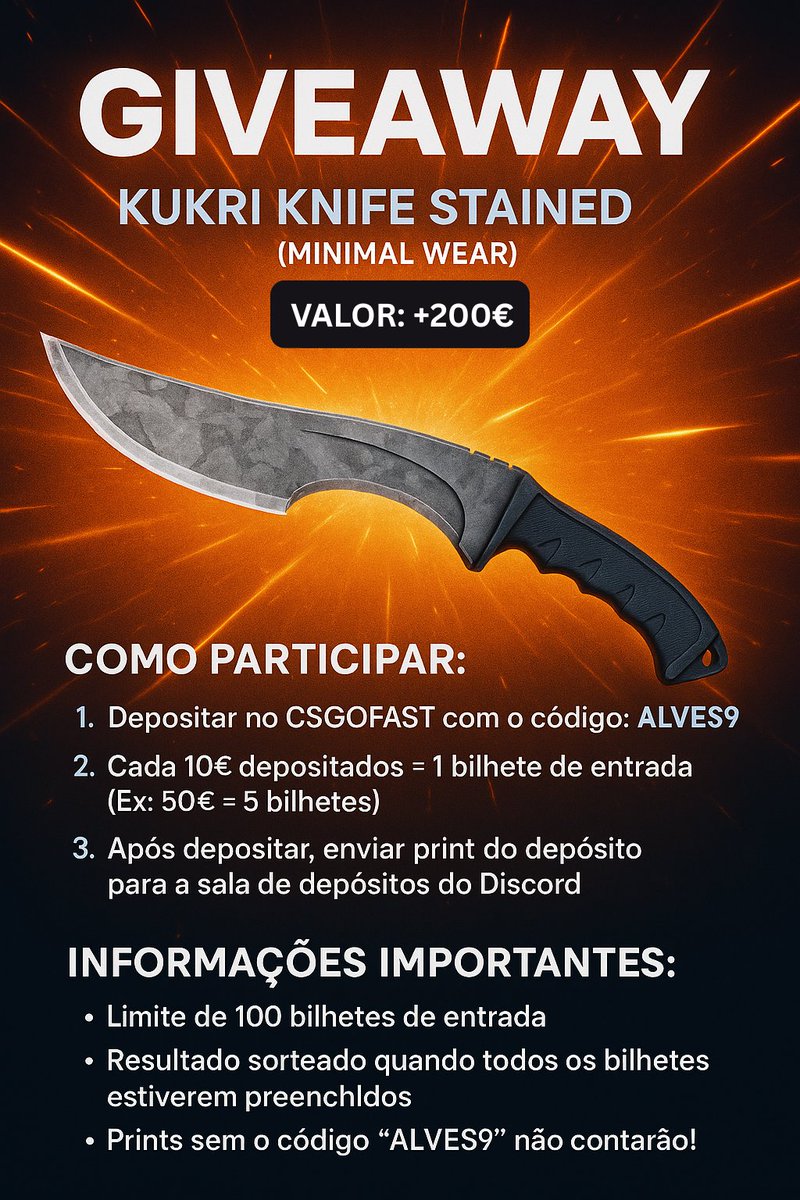 💥 FACA DE 200€ EM JOGO! PARTICIPA AQUI 🔪
👉 csgofastx.com/pt?ref=ALVES9
📸 Deposita &amp; manda print no Discord: discord.gg/Ar9S8QmUHN
<a href="/csgofast_x/">csgofast</a>