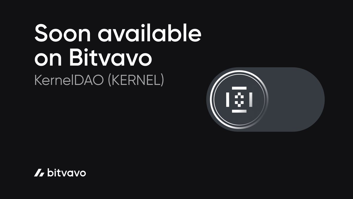 KernelDAO( $KERNEL) will soon be available on Bitvavo

Stay tuned for more updates ⏳
