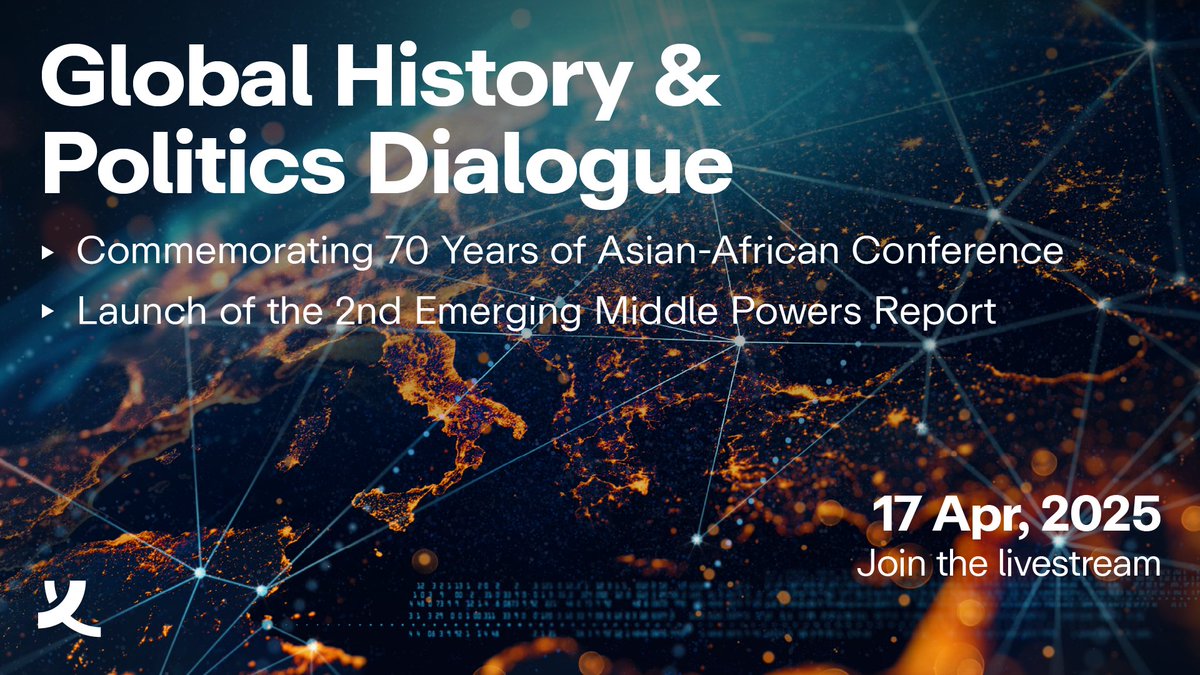 Don't miss the launch of the second Emerging Middle Powers Report 2025 at our public event: 70 Years of the Asian-African Conference. Live from Jakarta, 17 April 10:30-12:10 CEST (Berlin)
Project information: t1p.de/md8in

YouTube livestream: t1p.de/xt9e4