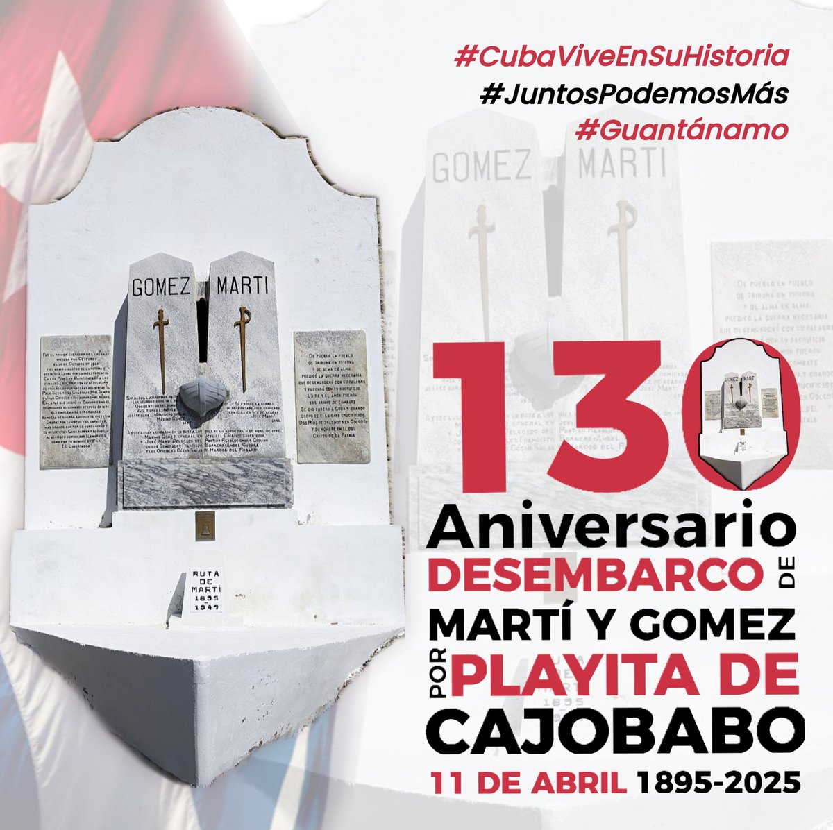El mejor homenaje al sacrificio independentista de Martí, Gómez y otros patriotas es seguir siendo libres e independientes  #Guantánamo 
#Cuba 
<a href="/DiazCanelB/">Miguel Díaz-Canel Bermúdez</a>