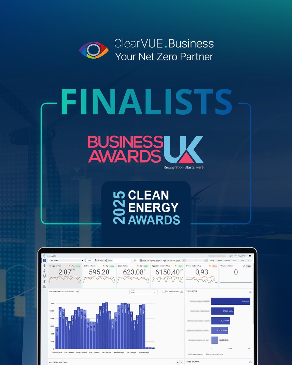 Clearvue_'s tweet image. We’re delighted to be named a 2025 Clean Energy Awards finalist for Corporate Leadership!
A huge thank you to our expert team and our clients for making this possible, and congratulations to the other inspiring finalists!
🔗: business-awards.uk/2025-clean-ene…
#EnergyEfficiency #ClearVUE