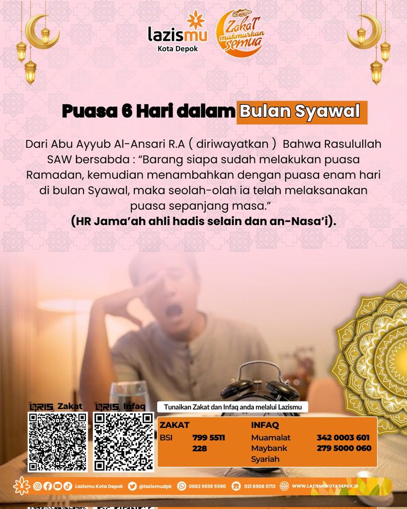 ✨ Puasa 6 hari dalam Bulan Syawal✨