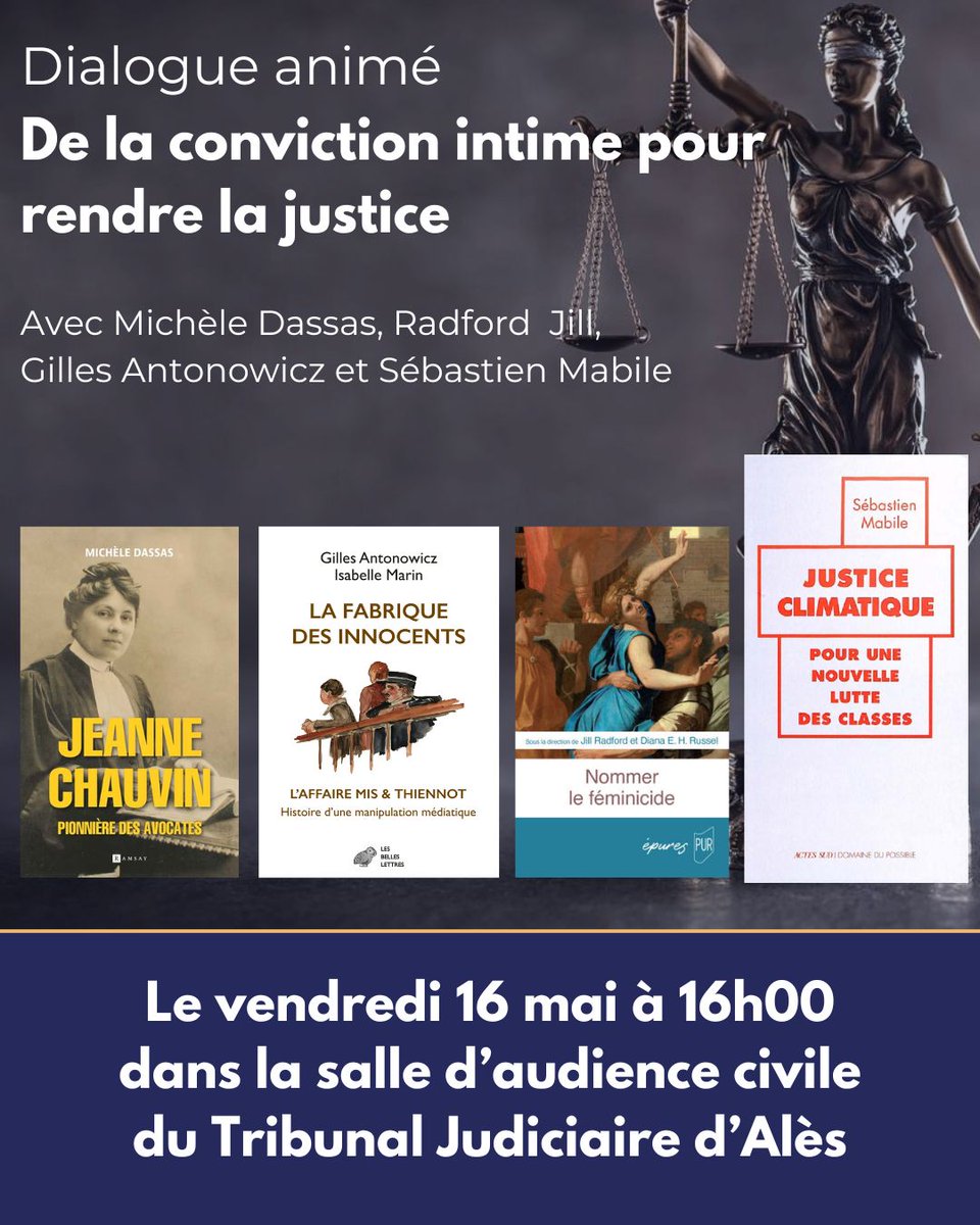 ⚖️De la conviction intime pour rendre la justice

Dialogue passionnant autour de la justice, de ses rouages, et de ceux qui l’incarnent.