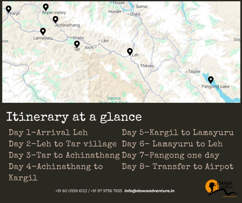 Spring is a colourful and magical time in Ladakh. The vibe is peaceful, fresh air and photographer's dream!
Enjoy this spring with us in Ladakh. Contact us on +91 600 5596 122 / info@dawaadventur.in 
To check the itinerary dawaadventure.in