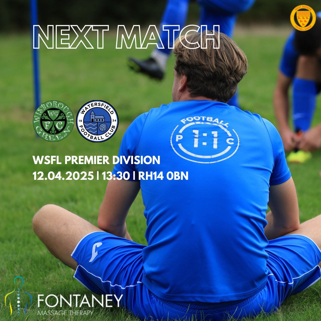 Watersfield FC (@watersfield_fc) on Twitter photo A trip to <a href="/WisboroughGFC/">Wisborough Green FC</a> tomorrow as we look to put another 3 points on the board! Very close at the top of the table so the lads will have to be bang up for it!โฝ๏ธ๐
๐ WSFL Premier Division
โ๏ธ 18/20
๐ 13:30
๐๏ธ RH14 0BN
#themightyfield #blues A trip to <a href="/WisboroughGFC/">Wisborough Green FC</a> tomorrow as we look to put another 3 points on the board! Very close at the top of the table so the lads will have to be bang up for it!โฝ๏ธ๐
๐ WSFL Premier Division
โ๏ธ 18/20
๐ 13:30
๐๏ธ RH14 0BN
#themightyfield #blues