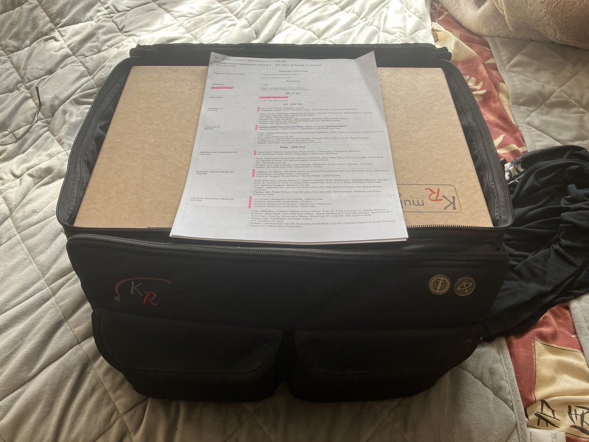Penddraig131's tweet photo. #sonsofhorus 131st company detachment all packed ready for the #heresyweekender starting today with @gfromthewarp. Looking forward to a weekend playing doubles with @runebrush 

#30k #horusheresy #sonsofhoruslore #warmongers https://t.co/LZBLk1r4Qp