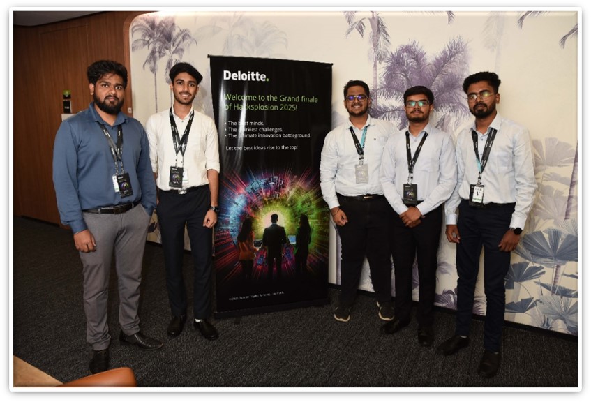 KiitPlacements's tweet photo. We congratulate our students and their team Binary_Bandits being awarded an internship opportunity with Deloitte on winning the Deloitte India's Hacksplosion 2025.@achyuta_samanta @KIITUniversity @ar_mmclub @Dr_Prachet https://t.co/ieLazTIUG7