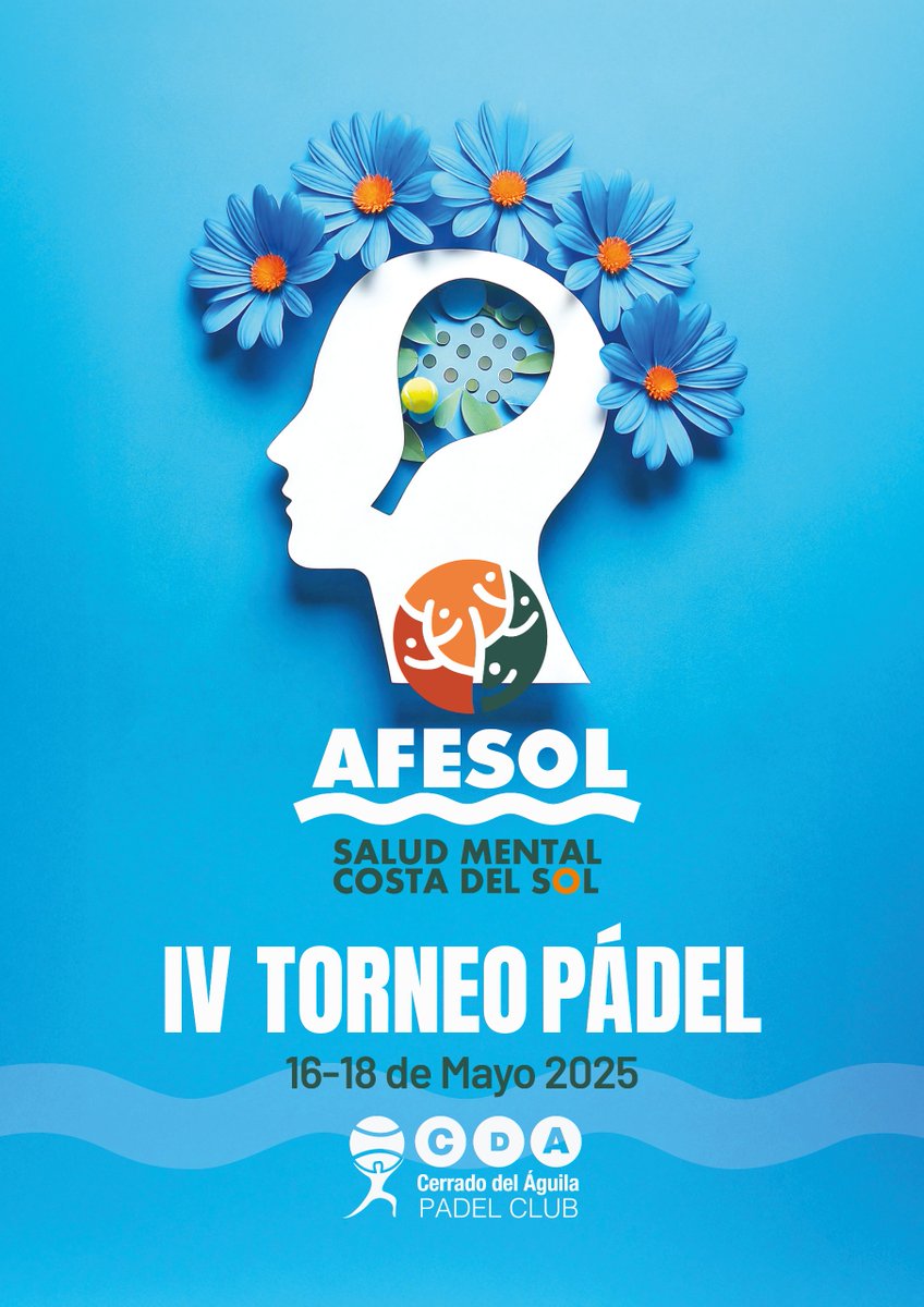 #Afesol | #Mijas
Estamos preparando nuestro IV Torneo Benéfico <a href="/AfesolSMental/">Afesol Salud Mental Costa del Sol</a>, que se celebrará del 16 al 18 de mayo en el Club Cerrado del Águila de Mijas.
Inscripciones aquí👇
 vola.plus/.../torneo-afe…