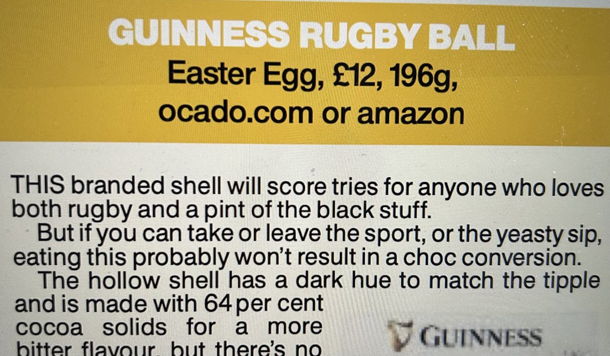 Guinness. “The yeasty sip.” ⁦<a href="/knobblymonsters/">knobbly monsters</a>⁩ ⁦<a href="/secondmentions/">Second Mentions</a>⁩