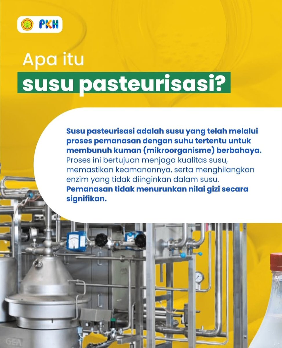 BBVet_Wates's tweet photo. #SobatTernak #sobatveteriner Udah tau belum sama susu pasteurisasi?

Apasih kelebihan dan manfaat minum susu pasteurisasi?

Susunya sehat, tubuh tambah kuat, hiduppun makin mantap.

Yuuukkk kenali sekarang sobat

#proudbbvetwates #bbvetwates #DitjenPKH #KementanRI https://t.co/bZdtl1ZtD2