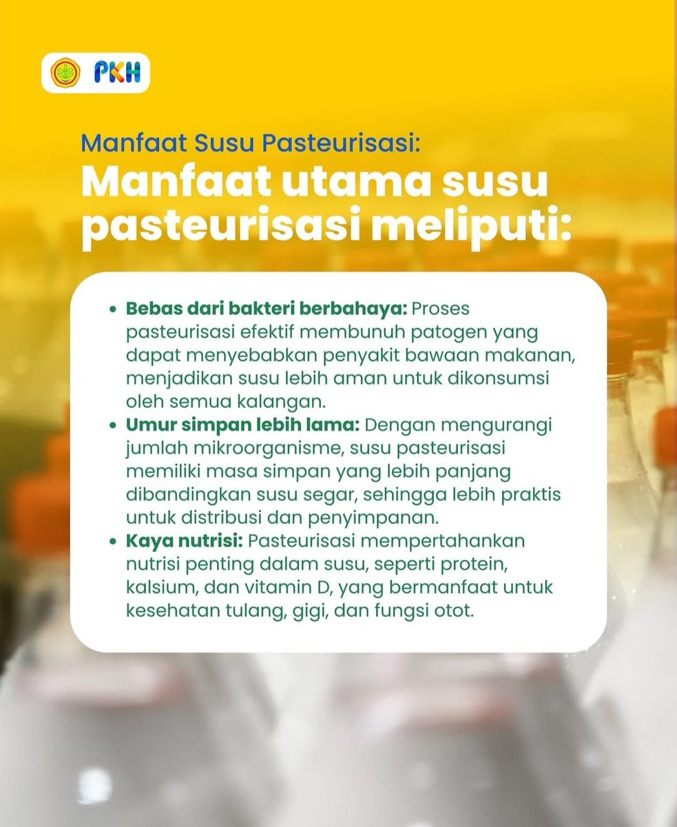 BBVet_Wates's tweet photo. #SobatTernak #sobatveteriner Udah tau belum sama susu pasteurisasi?

Apasih kelebihan dan manfaat minum susu pasteurisasi?

Susunya sehat, tubuh tambah kuat, hiduppun makin mantap.

Yuuukkk kenali sekarang sobat

#proudbbvetwates #bbvetwates #DitjenPKH #KementanRI https://t.co/bZdtl1ZtD2