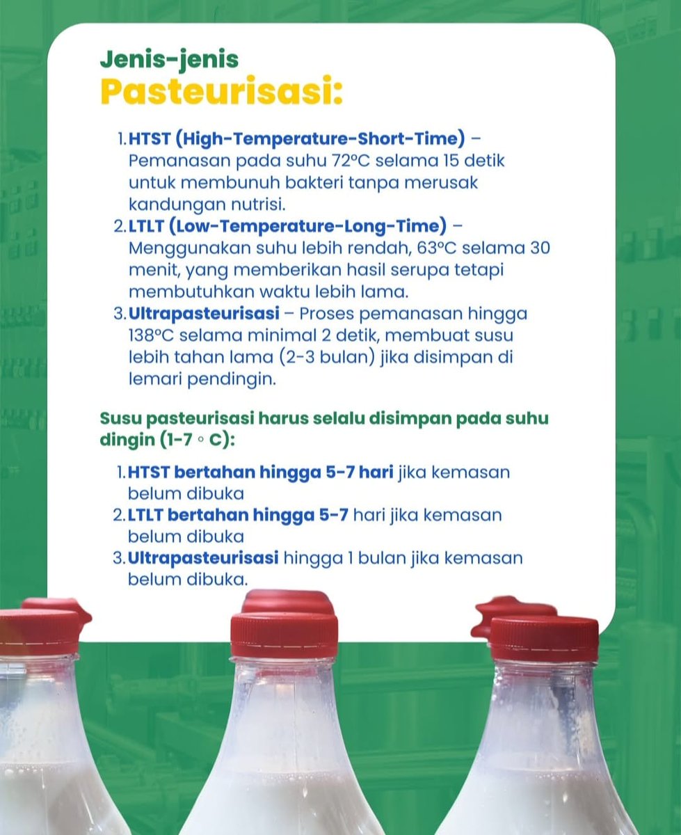 BBVet_Wates's tweet photo. #SobatTernak #sobatveteriner Udah tau belum sama susu pasteurisasi?

Apasih kelebihan dan manfaat minum susu pasteurisasi?

Susunya sehat, tubuh tambah kuat, hiduppun makin mantap.

Yuuukkk kenali sekarang sobat

#proudbbvetwates #bbvetwates #DitjenPKH #KementanRI https://t.co/bZdtl1ZtD2