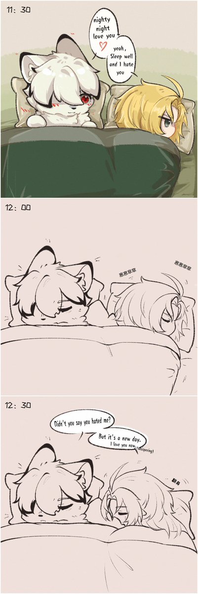 snowfoxer's tweet photo. maybe a little Ooc.
Some silly little interactions. Please forgive my bad English（
#hugolyca #crownwolf #ヒュゴライ https://t.co/nSz35mVAdM