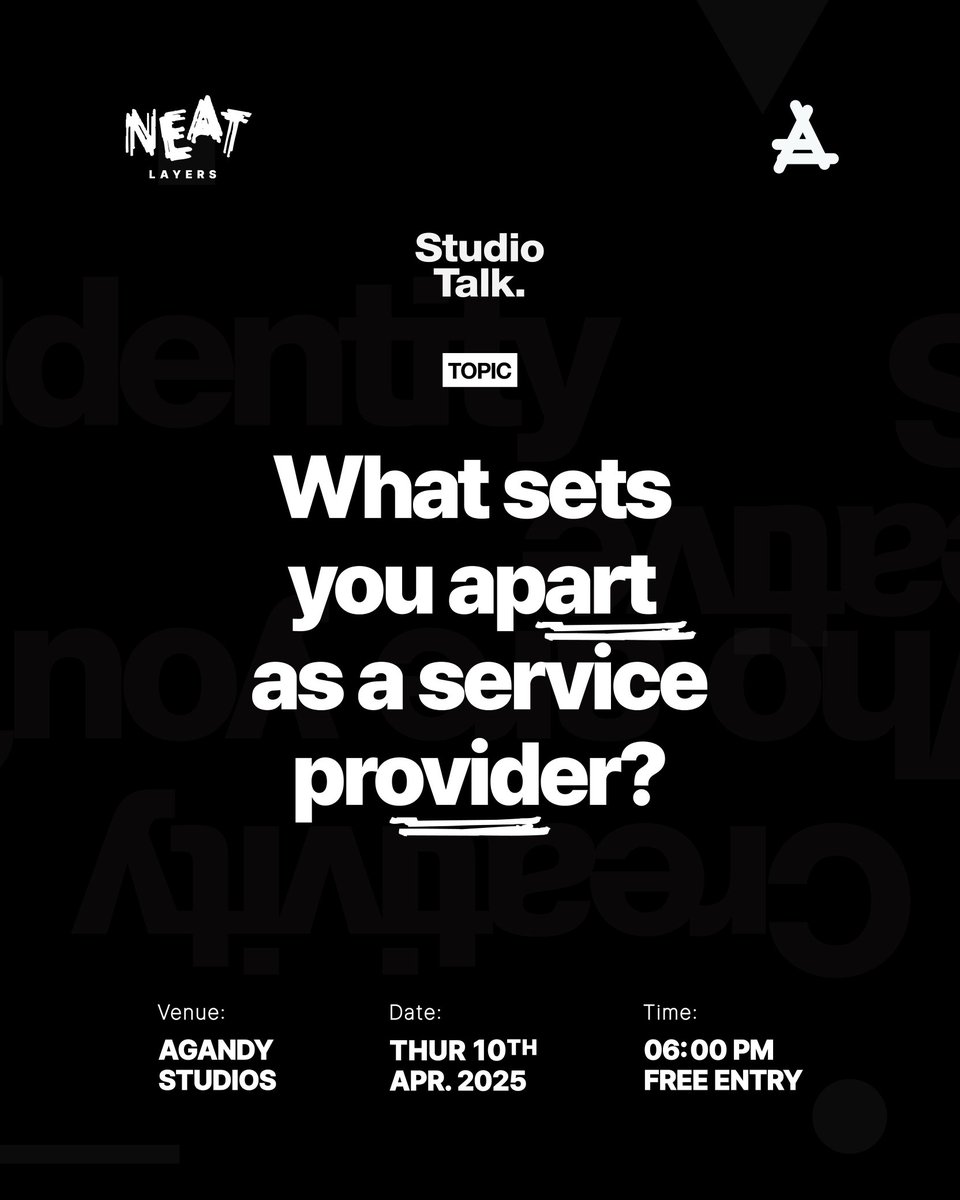 NeatLayers's tweet photo. Welcome back from the exhilarating conversation that was yesterday!

We dove into what truly sets service providers apart in a saturated industry—how we retain clients and the role our identity and personality play in shaping the creative process.
#studiotalk 
🧵 https://t.co/YSRNfEWizR