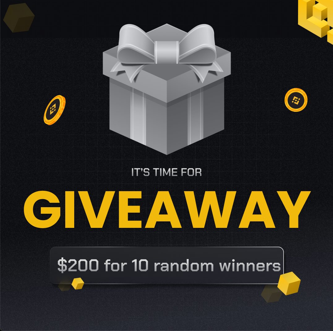 🎉 GIVEAWAY TIME! 🎉

GM fam, I’m giving away prizes to 10 lucky winners! 🎁💰

📌How to join:

- Follow <a href="/SentiAI_BNB/">SentiAI</a> and me on X
- Like and comment your wallet address under this post
- Retweet this post

<a href="/SentiAI_BNB/">SentiAI</a> will randomly select 10 winners, each receiving amazing