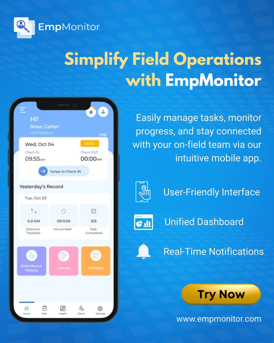 EmpMonitor's tweet photo. On-the-go team management made easy.
EmpMonitor’s mobile app helps you manage tasks, monitor progress, and stay connected; all from a single, user-friendly dashboard.
Efficiency has never been this simple.
Try it today.
https://t.co/wHHF7KcDgw
#FieldForce #EmpMonitor #workplace https://t.co/puQkKFAQf7