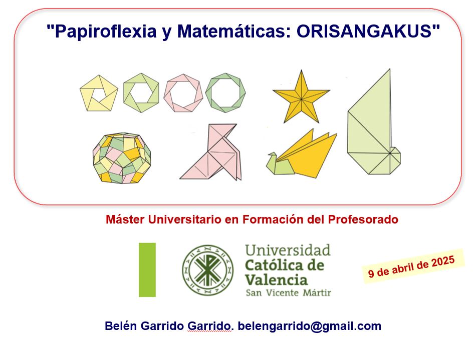 belengarrido (@belen2garrido) on Twitter photo Ayer imparti una sesión de 2h en el Máster de Formación del Profesorado. Una experiencia enriquecedora explorando cómo la papiroflexia puede transformar las clases de matemáticas: más visuales, dinámicas y divertidas. 🧠📐🦢 #Educación #Matemáticas #Origam <a href="/UCV_svm/">Universidad Católica de Valencia</a> Ayer imparti una sesión de 2h en el Máster de Formación del Profesorado. Una experiencia enriquecedora explorando cómo la papiroflexia puede transformar las clases de matemáticas: más visuales, dinámicas y divertidas. 🧠📐🦢 #Educación #Matemáticas #Origam <a href="/UCV_svm/">Universidad Católica de Valencia</a>