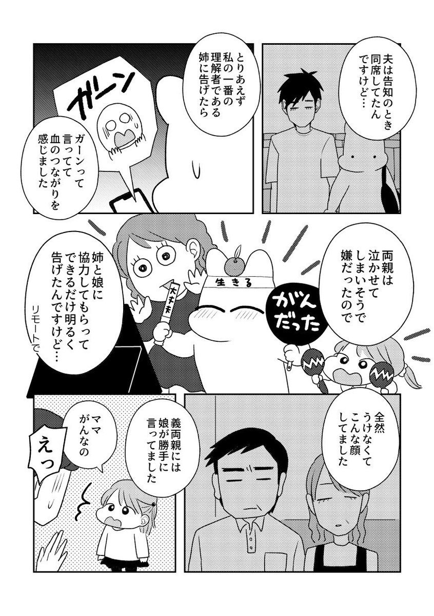 #ぽんかん闘病記 #がん
娘に告げたときのことは、書籍の中の1番大事な話で描きました😭
1番お気に入りで、1番泣きながら描きました🥹

そんな闘病の全貌を描いた
『ママ5年目でがんなんて
 手に入れた卵子と失った味覚』
👇予約受付中です!👇
https://t.co/sLIXB92LcI 
