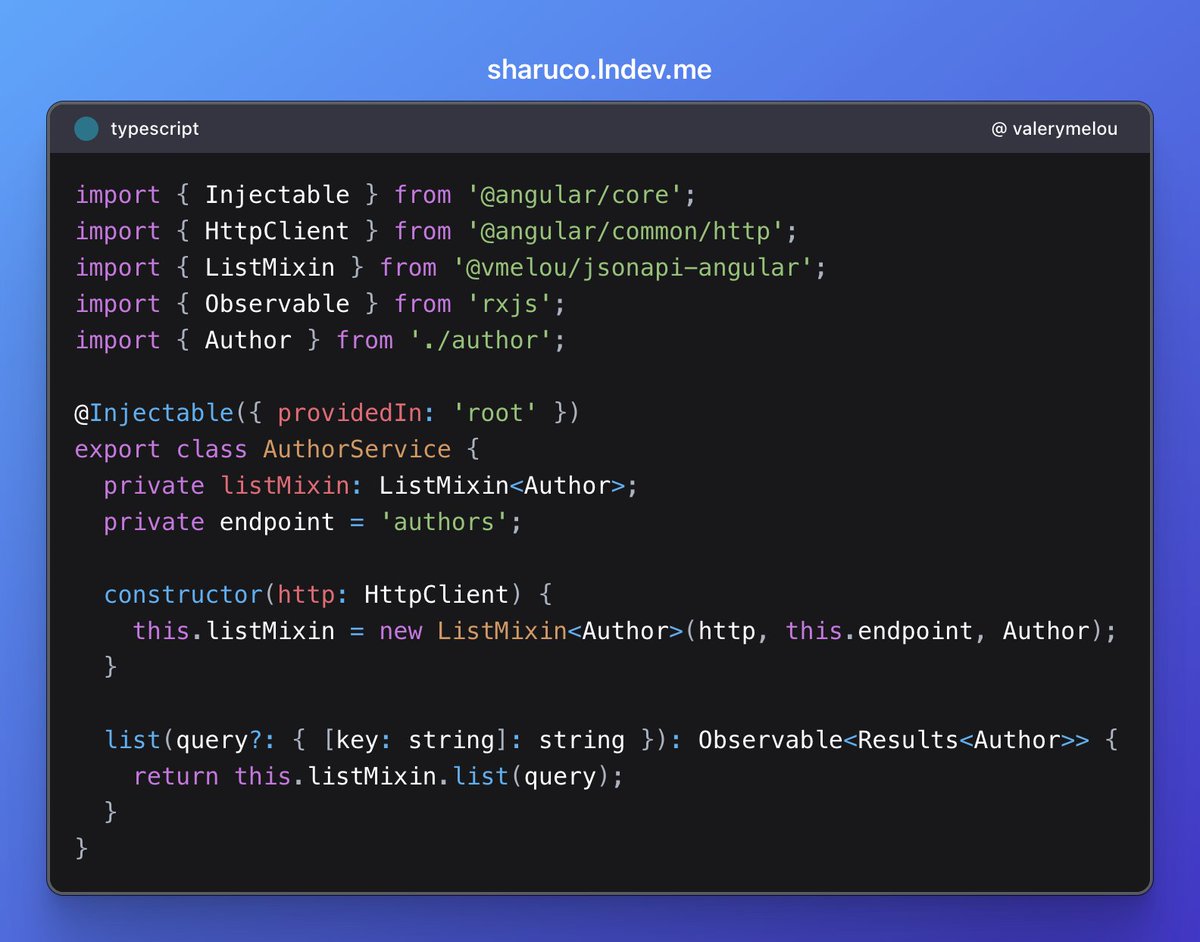 valerymelou's tweet image. I made some mixins to use it with #angular and #httpclient.
This is how I use it: