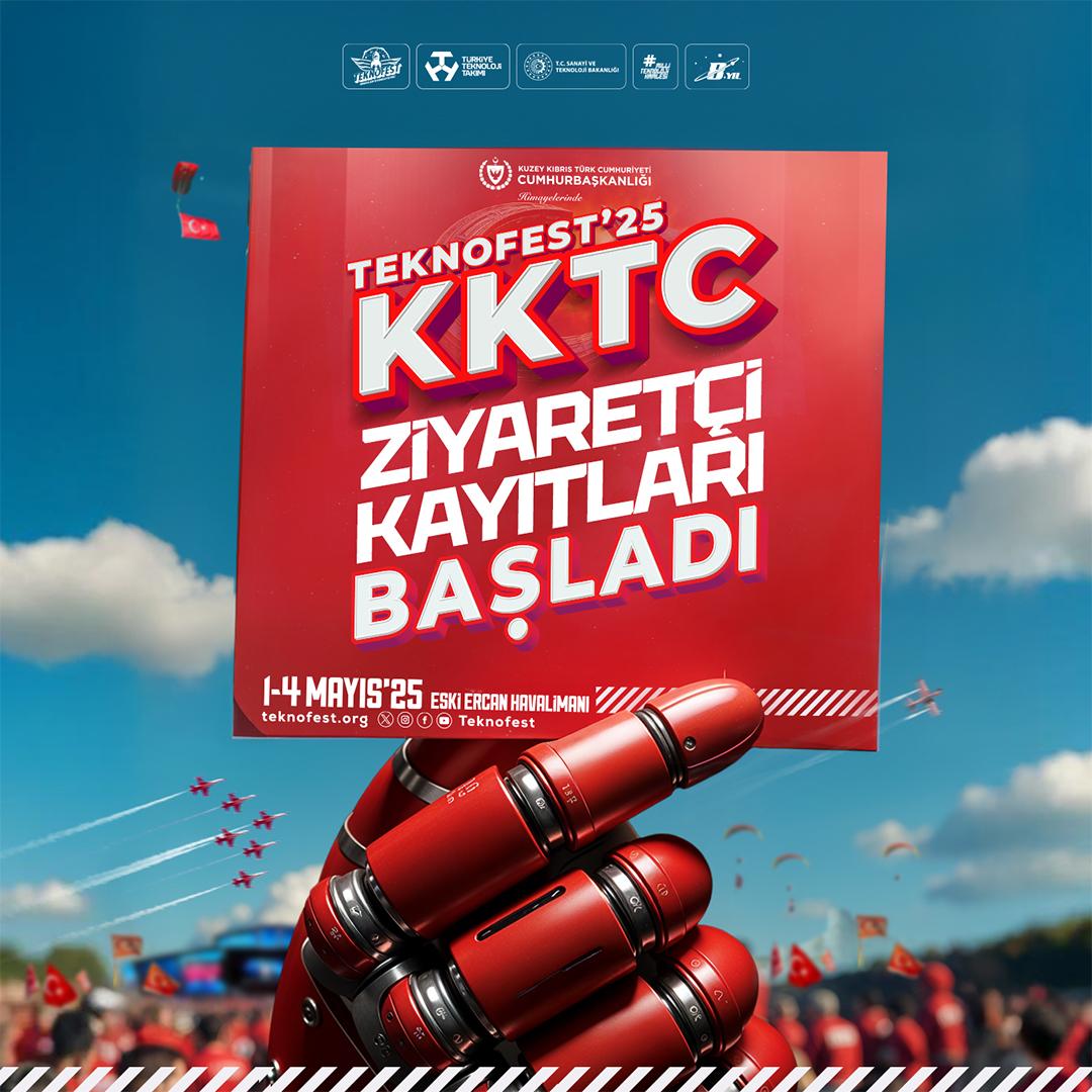#TEKNOFEST 2025 KKTC Ziyaretçi Kayıtları Başladı! 🚀 

📌 Hemen çevrim içi kaydını yaptır, festivale direkt giriş yap! 

#TEKNOFEST #KKTC #Teknoloji #GelecekBurada

#TEKNOFEST 2025 TRNC Visitor Registrations Started! 🚀 

📌 Register online now and enter the festival directly!