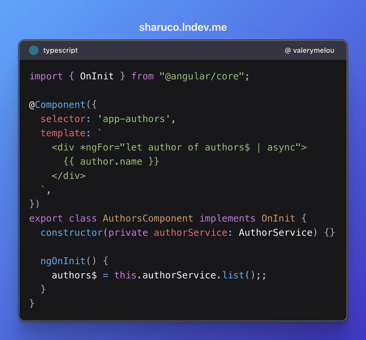 valerymelou's tweet image. I made some mixins to use it with #angular and #httpclient.
This is how I use it: