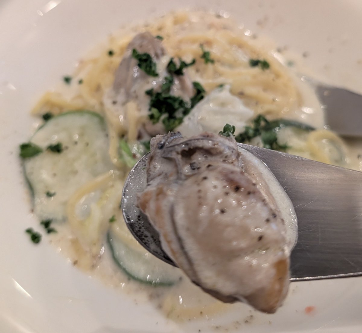 Na81947111's tweet photo. #COTALO #牡蠣 #生パスタ #ランチ
行くの2回め
「また来て下さたんですね」
の一言が、とても嬉しかった💞
◉牡蠣とズッキーニの
クリームパスタ
◉サラダのソースには🍓を使用
✻
ぜんぶが美味しい♪ https://t.co/8D4fsSXi0s