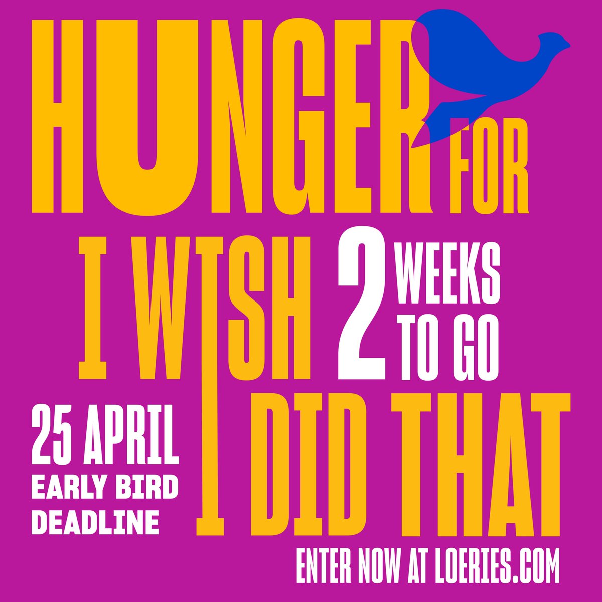 Just 2 weeks to go before the Loeries Early Bird Deadline! Submit your entries by April 25 to receive a 15% discount on the standard entry fee. Enter now at loeries.com
#loeries2025