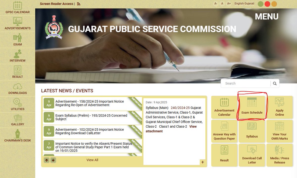 Hope_of_Ability's tweet photo. @Hasmukhpatelips Exam schedule વિભાગ લાંબા સમયથી Update થતો નથી તો એ update થાય એવી આશા.

ગણી વખત પરીક્ષા ની તારીખમાં ફેર-ફાર કરવામાં આવે છે, તો નવી અપાયેલ પરીક્ષા તારીખ આ વિભાગમાં Updated હોય તો વિદ્યાર્થીને તારીખ જોવામા વધુ સરળતા પડે. https://t.co/uolJ11GAfn