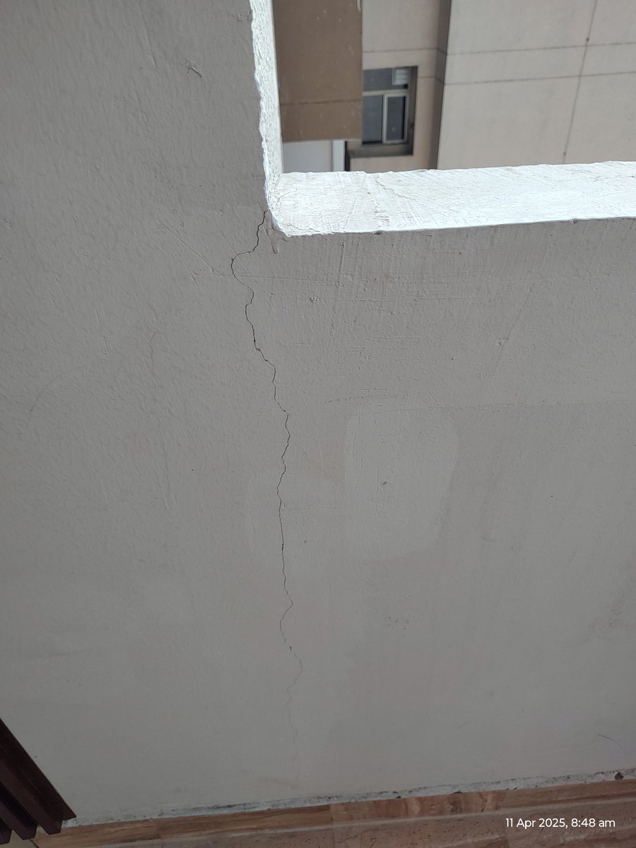 imm_jay's tweet photo. This is the worst construction quality of NBCC in the Amarpali Riverview project in G.Noida(W). I got my flat after more than 10 years and shifted 2 months back only. Today bathroom tiles have fallen on my kid. Crack in almost every wall . @dipankar_18 @MoHUA_India @OfficialNBCC https://t.co/zoXXTKDlkA
