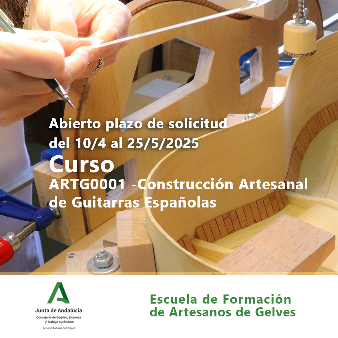 Plazo de solicitud abierto para nuevos cursos hasta el 25/05/25.
Información y solicitud online: Web Oficina Virtual FPE
Contacto Escuela:
📲955547002 📨infoescueladeartesanos.se.sae@juntadeandalucia.es
Somos Servicio andaluz de Empleo <a href="/Seviempleo/">SAEmpleo Sevilla</a>