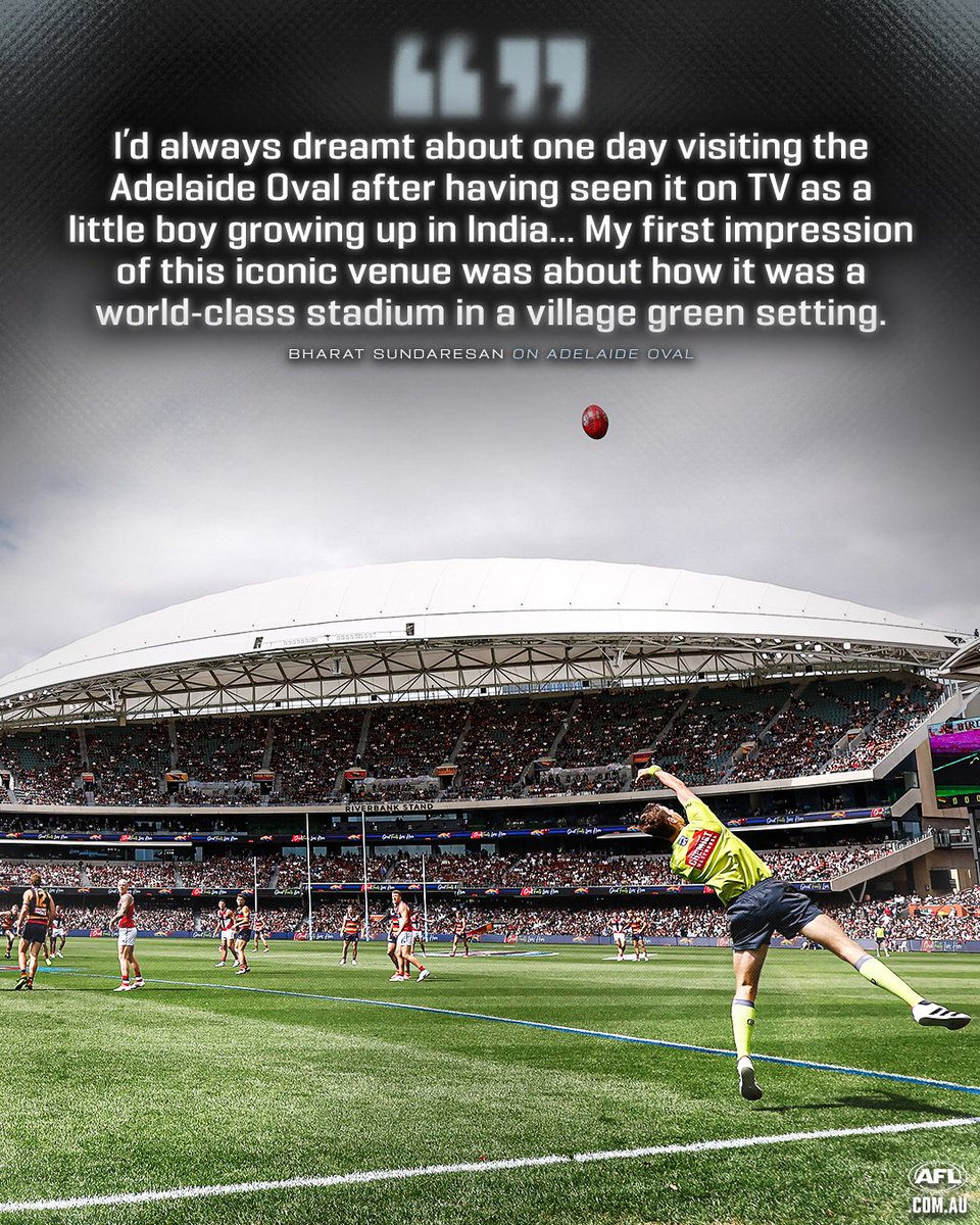 From dreaming of visiting Adelaide Oval to having it feel like home 🏟️

<a href="/beastieboy07/">Bharat Sundaresan</a> shares his connection to the sporting venue and why he thinks it's the best in the world: afl.com.au/news/1296126