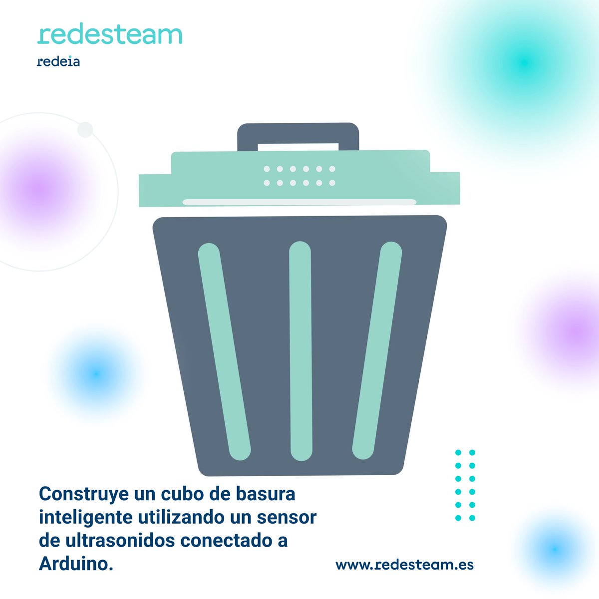 ♻️ ¿Te atreves a construir un cubo de basura inteligente? Con este recurso aprenderás a usar un sensor de ultrasonidos con Arduino para crear un sistema automático de apertura. Tecnología al servicio de la sostenibilidad.📎 redesteam.es/recursos/cubo-…
#redeSTEAM #Arduino #STEM