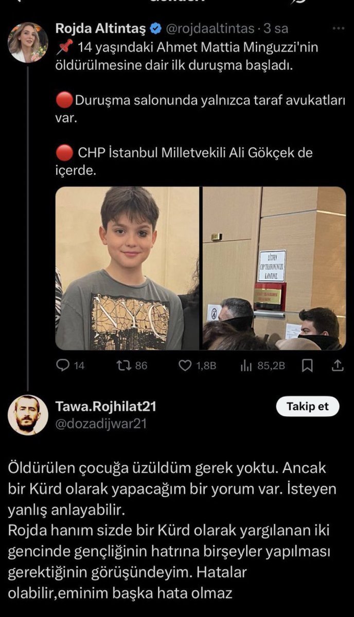 fatiheryilmaz0's tweet photo. Ahmet Minguzzi pazar yerinde vahşice katledildi. Katleden peachin çevresi nasıl böyle bir canavar büyüttük demediler canavarlarını desteklediler, Ahmet’in annesi Yasemin Minguzzi’ye tehdit içerikli mesajlar attılar. Bu tehdit mesajlarını atanlardan 5 şahıs yakalanmış. Mahkemeden bir gün önce Ahmet’in mezarı tahrip edilmişti.

Şimdi yakalanmışlar diye içiniz ferahladı. Ancak uyarayımki ferahlamasın. 

Devletler iyi vatandaşı koruyup destekler, kötüyü cezalandırır. Böylece güven ve refah toplumuna giden bir ortam yaratılır. Bizim sistemimizde böyle bir felsefe yok. 

Bu toplum zararlılarının ifadeleri alınır, serbest bırakılırlar. Toplumsal tepki olursa en fazla ilk mahkemeye kadar içerde kalırlar. Bu işlemden geçen canavar dahada azar. 
 
Bizim dostlar alışverişte görsün sistemine değil, kesin ve net sonuç alan sisteme ve devlete ihtiyacımız var. 

Huzurlu ve güvenli bir Türkiye’de yaşamak istiyorsanız sizi oyalayan siyasiler ve partilerinden uzak durun. 

Bu toplum zararlıları ahlaksız akıllarına bir suç gelince o fikirden uzaklaşmak için kafalarını taşlara vursun istiyorsanız, Türk çocukları vatanlarının sokaklarında rahat ve güvenli bir şekilde oynayabilsinler, taciz edilmesinler, katledilmesinler diyorsanız @zaferpartisi ni destekleyin.

#MattiaAhmetMinguzzi 
#AtakanEmreAkman
#SametÖzgül