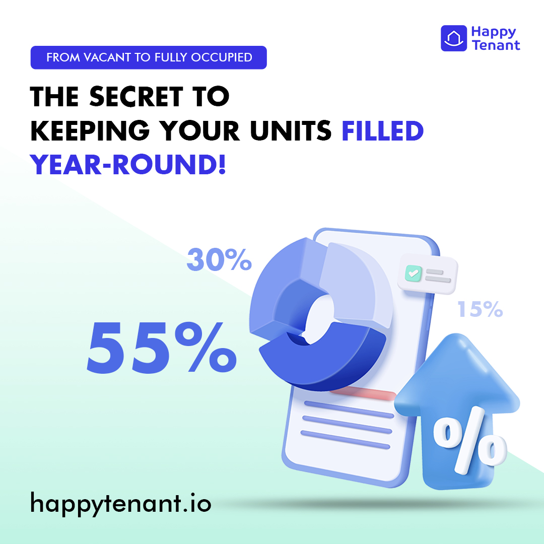 From Vacant to Fully Occupied – Keep Your Units Filled Year-Round! 
Reduce vacancies, streamline tenant communication, and boost renewals with the HappyTenant App!

Discover: happytenant.io/product/happyt…

#HappyTenant #PropertyManagement #TenantRetention #SmartLandlord #RentalSuccess