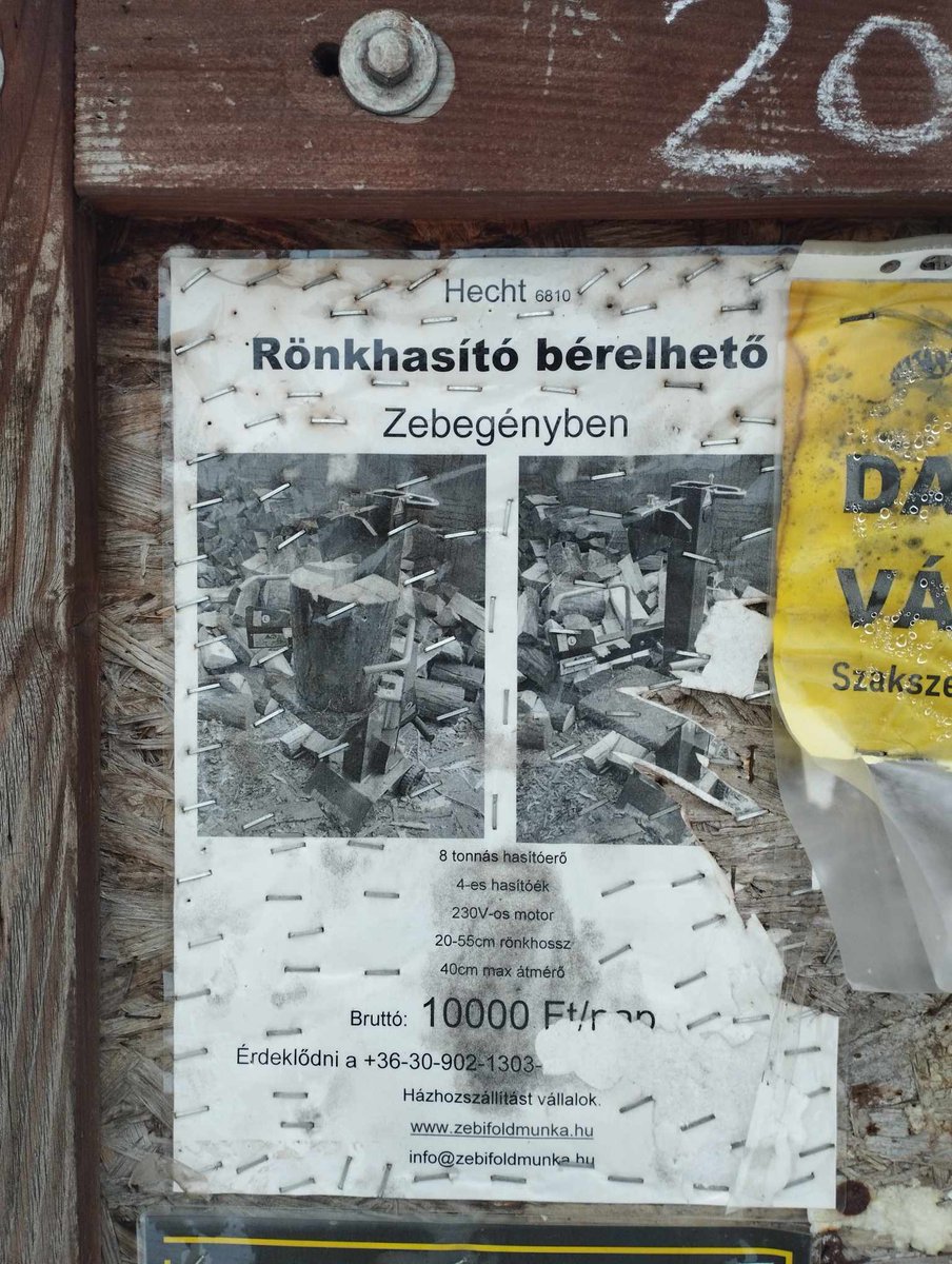 Köszönöm szépen, rönköm ugyan nincsen, de  a tűzőgép nagyon érdekelne