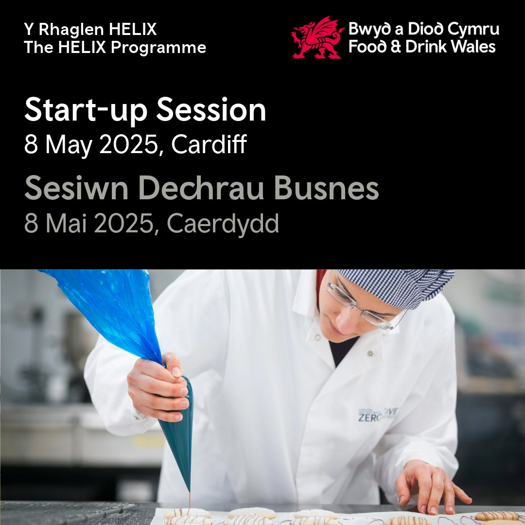 Yn ein Sesiwn Dechrau Busnes, bydd cynrychiolwyr yn edrych ar hanfodion lansio busnes yn y diwydiant bwyd fel gofynion diogelwch bwyd ac ymchwil i'r farchnad. 

🖊️ Cofrestrwch eich lle am ddim heddiw: eventbrite.co.uk/e/start-up-ses…