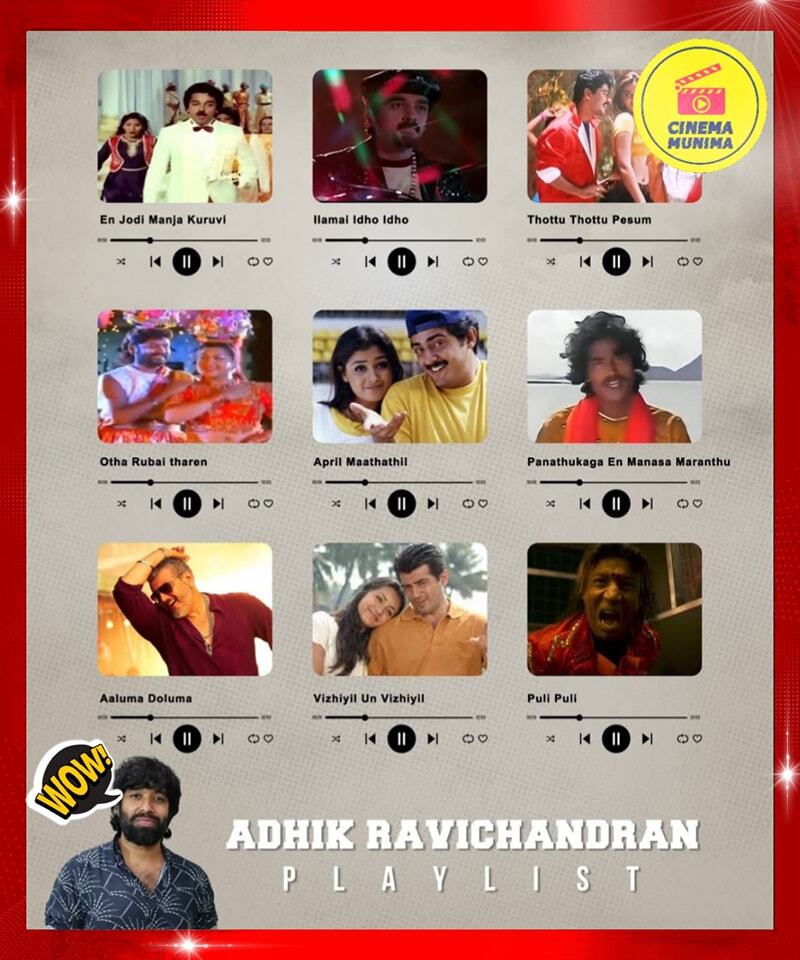 CinemaMunimaCom's tweet photo. Tharamaana Playlist ah irukey... 😍🔥
.
#AjithKumar #Ajith #AK #Trisha #ArjunDas #AdhikRavichandran #Simran #GVPrakash #GoodBadUgly #GBU #GoodBadUglyBookings #GoodBadUglyTickets #GoodBadUglyFDFS #GoodBadUglyReview https://t.co/u5ExAexbUQ