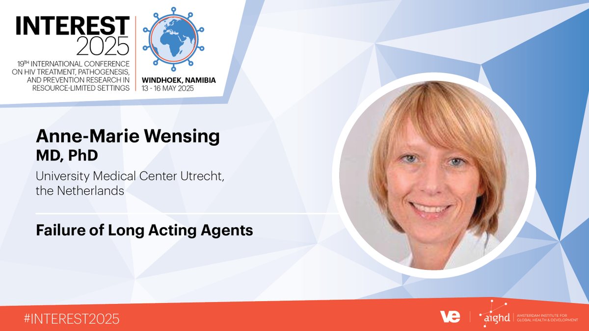 INTERESTconf's tweet image. Dr. Anne-Marie Wensing from @UMCUtrecht is joining us at this year&apos;s #INTERESTConference to discuss the failure of #LongActing agents in #HIV #prevention.

Connect with Anne-Marie at #INTEREST2025: interestworkshop.org/registration/ 

#GlobalHealth #Namibia #Conference #HIVAIDS