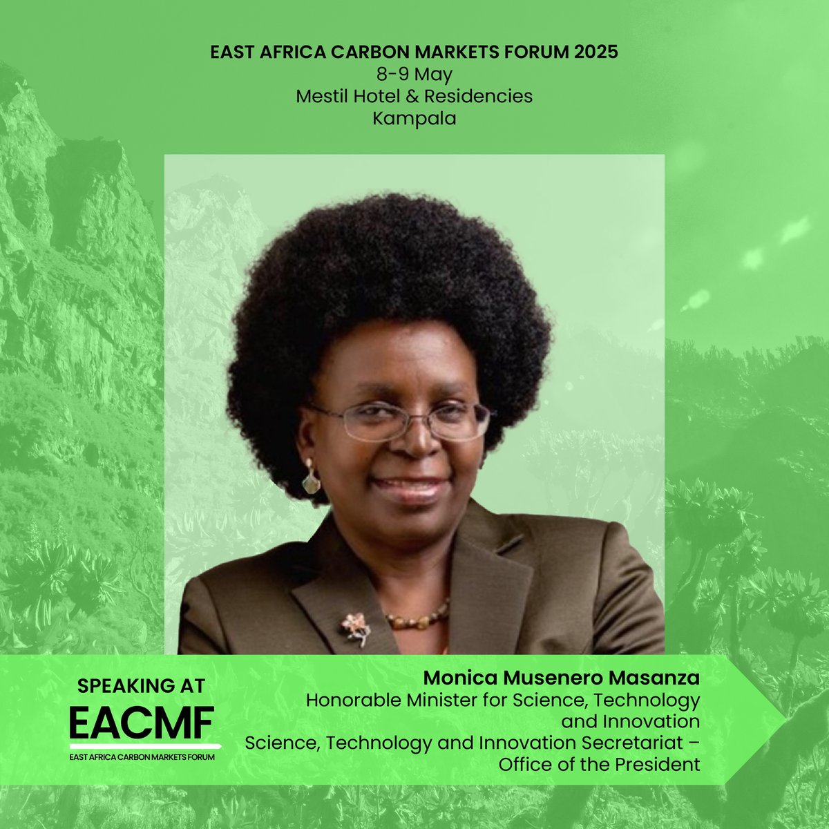 East Africa Carbon Markets Forum (@eacarbonmarkets) on Twitter photo When a top epidemiologist tackles climate change, bold ideas follow. <a href="/DrMusenero/">Dr. Monica Musenero Masanza</a>, Uganda’s Minister of Science, Technology & Innovation, brings global health crisis expertise to climate action, bridging science, sustainability & policy for a greener future.
<a href="/STIsecretariat/">Science, Technology and Innovation Secretariat🇺🇬</a> When a top epidemiologist tackles climate change, bold ideas follow. <a href="/DrMusenero/">Dr. Monica Musenero Masanza</a>, Uganda’s Minister of Science, Technology & Innovation, brings global health crisis expertise to climate action, bridging science, sustainability & policy for a greener future.
<a href="/STIsecretariat/">Science, Technology and Innovation Secretariat🇺🇬</a>