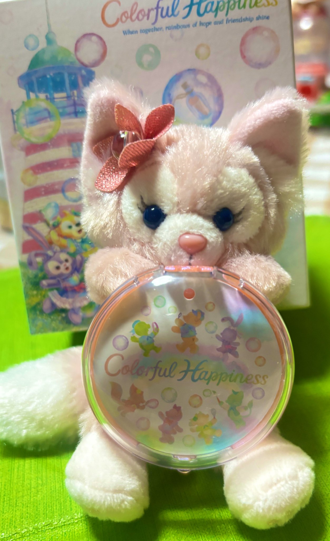 新品 未使用 カラフルハピネス ぬいぐるみチャーム 新品 タグ付き ダッフィー 20周年 カラフルハピネス ぬいぐるみ