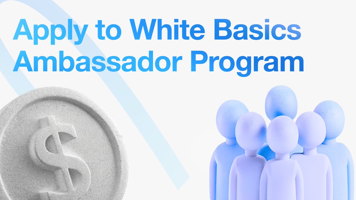 Happy Friday, crypto fam! 😎 

Just a casual reminder - don’t forget to fill out the White Basics Ambassador application this weekend! 

Help grow our community, get exclusive perks, and become part of something awesome. 🚀

Apply here: 👉shorturl.at/wiYsQ
If you applied -