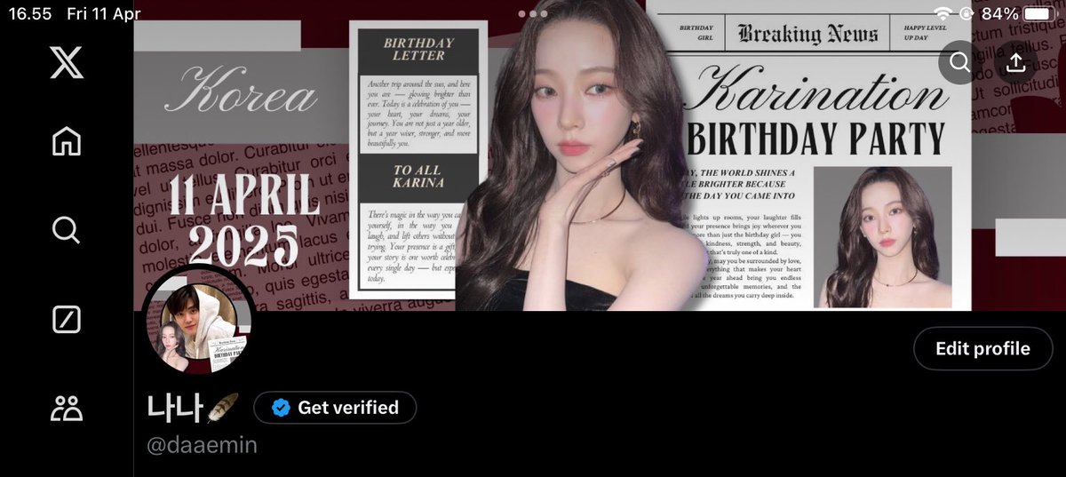 daaemin's tweet photo. @BASEKARINATION Happy Birthday, Karina.
May this new chapter bring warmth, peace, and countless moments of joy. May every step ahead be surrounded by love and support, just as much as you give to others.

#KARINATIONDAY
#Chapter25WithKarina https://t.co/SIC3R0tXNW