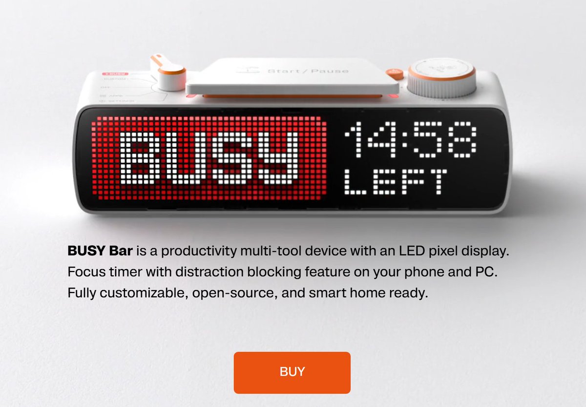 Flipper Zero makers release gadget to show you're busy -  busy.bar👍&gt;&gt; Nice gadget – $249 (pre-order). Maybe the price is already high because it is manufactured in China, with tariffs possibly included?? 🙃