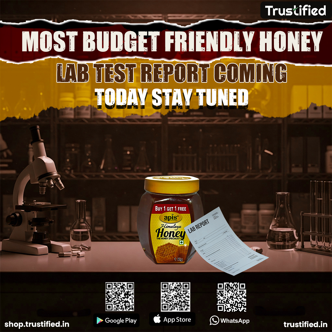 TrustifiedIndia's tweet photo. 🍯 Most Budget-Friendly Honey? Let's Find Out!
Apis Honey NMR Lab Test Report drops today!
Support us in testing products that impact families nationwide 💪
Video Link 📽️👉 https://t.co/TcbAYaYUws
#truthineverydrop #honeytest #forthepeople #truthrevealed #nmrtested #afforable #budgetfriendly #comingtoday #supportus #gym #fitnessjourney #fitness